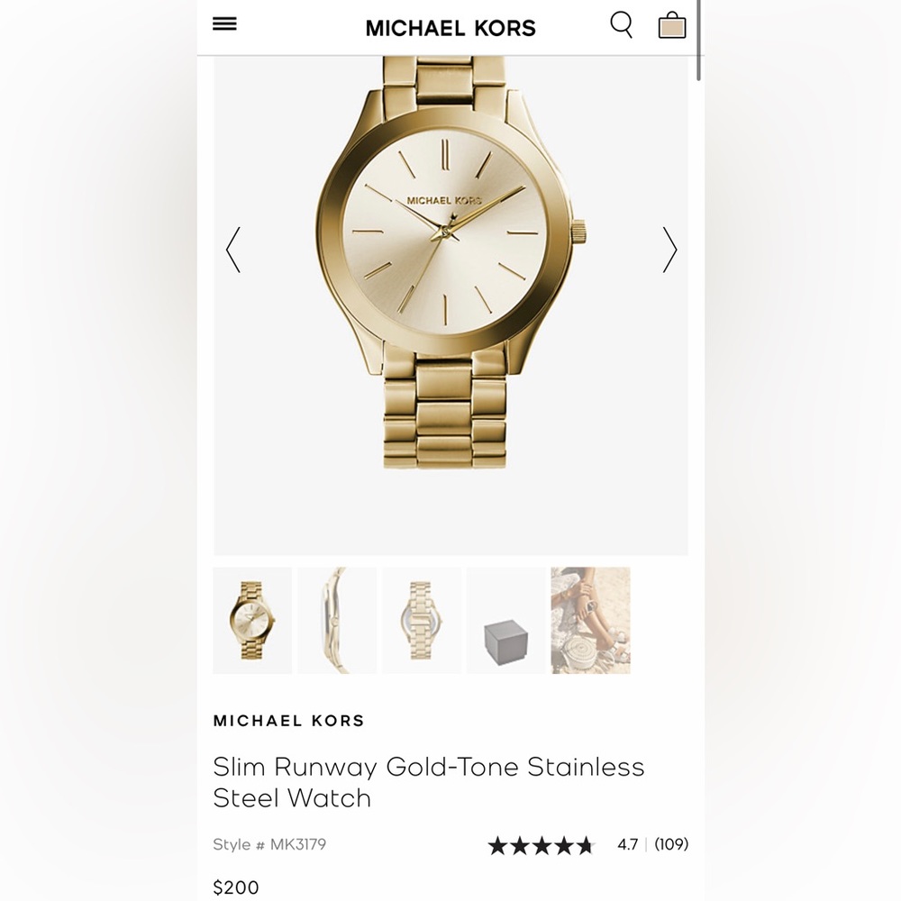 Michael Kors Slim Runway Watch